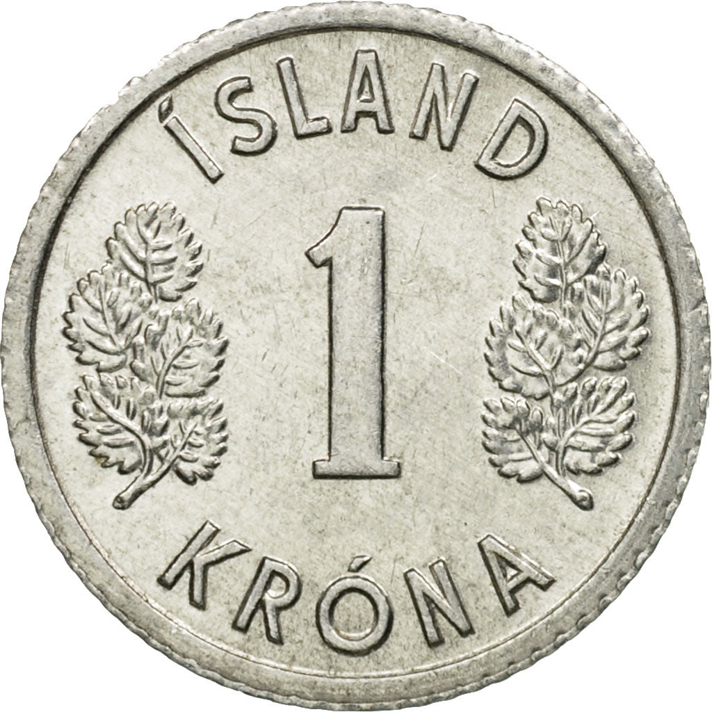 Coin, Iceland, Krona, 1977, AU(50-53), Aluminum, KM:23