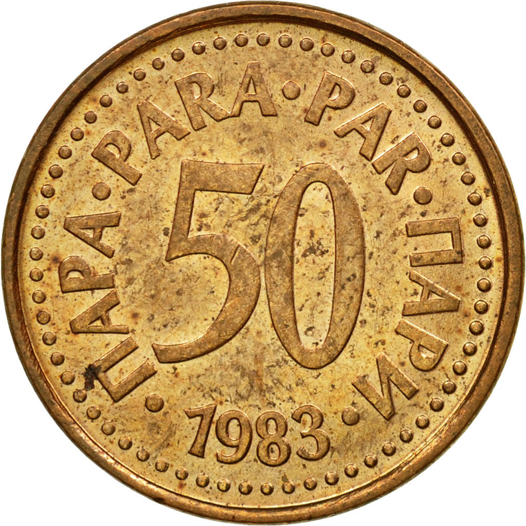 Coin, Yugoslavia, 50 Para, 1983, AU(55-58), Bronze, KM:85