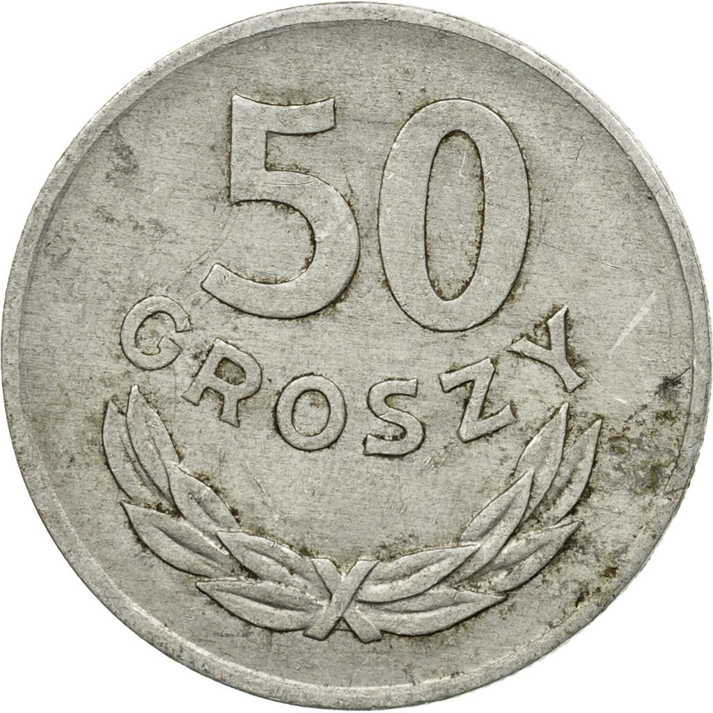 Coin, Poland, 50 Groszy, 1973, Warsaw, VF(20-25), Aluminum, KM:48.1