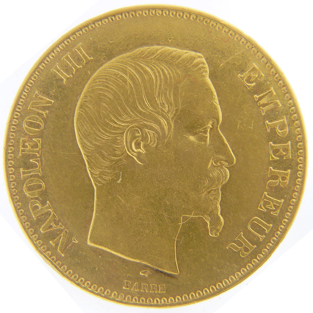 FRANCE, Napoléon III, 100 Francs, 1855, Paris, KM #786.1, EF(40-45), Gold, G...