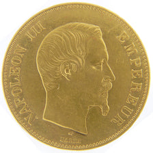 FRANCE, Napoléon III, 100 Francs, 1855, Paris, KM #786.1, EF(40-45), Gold, G...