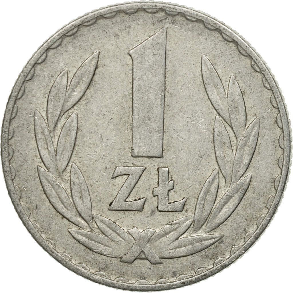 Coin, Poland, Zloty, 1974, Warsaw, VF(30-35), Aluminum, KM:49.1