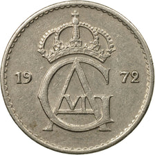 Coin, Sweden, Gustaf VI, 25 Öre, 1972, EF(40-45), Copper-nickel, KM:836