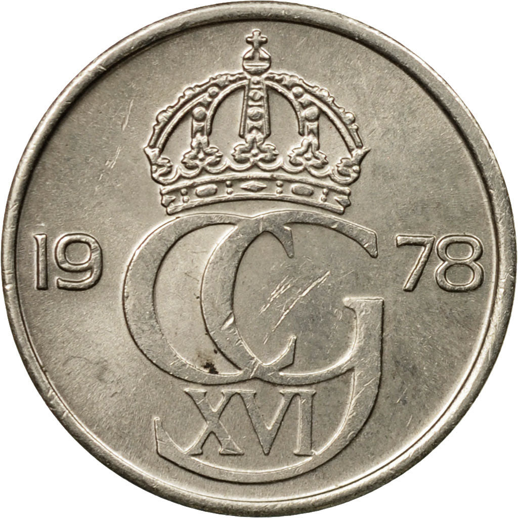 Monnaie, Suède, Carl XVI Gustaf, 25 Öre, 1978, TTB+, Copper-nickel, KM:851