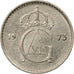 Coin, Sweden, Gustaf VI, 10 Öre, 1973, VF(30-35), Copper-nickel, KM:835