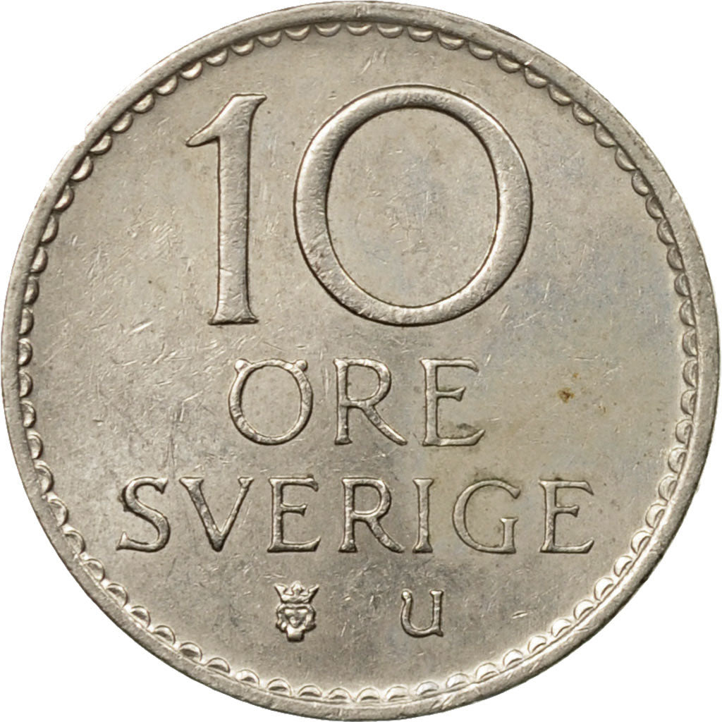 Coin, Sweden, Gustaf VI, 10 Öre, 1973, VF(30-35), Copper-nickel, KM:835