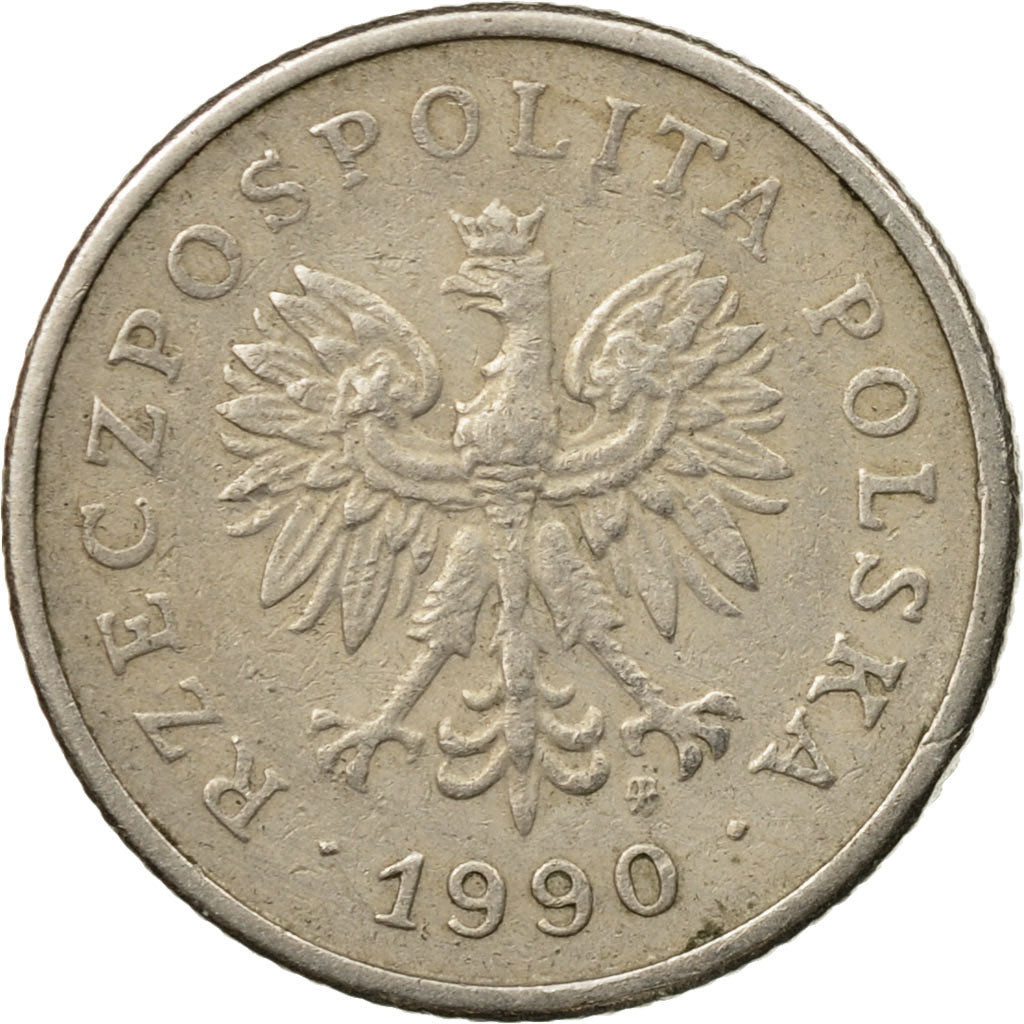 Coin, Poland, 20 Groszy, 1990, Warsaw, VF(30-35), Copper-nickel, KM:280