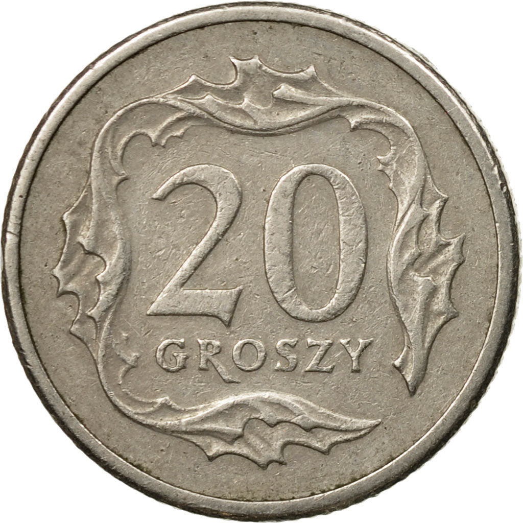 Coin, Poland, 20 Groszy, 1990, Warsaw, VF(30-35), Copper-nickel, KM:280