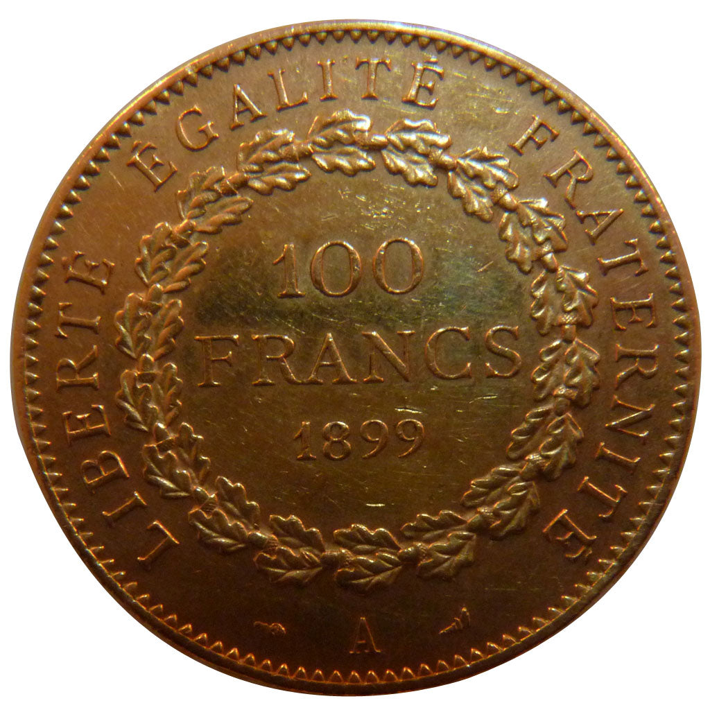 FRANCE, Génie, 100 Francs, 1899, Paris, AU(55-58), Gold, Gadoury #1137, 32.20