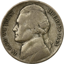 Münze, Vereinigte Staaten, Jefferson Nickel, 5 Cents, 1943, U.S. Mint