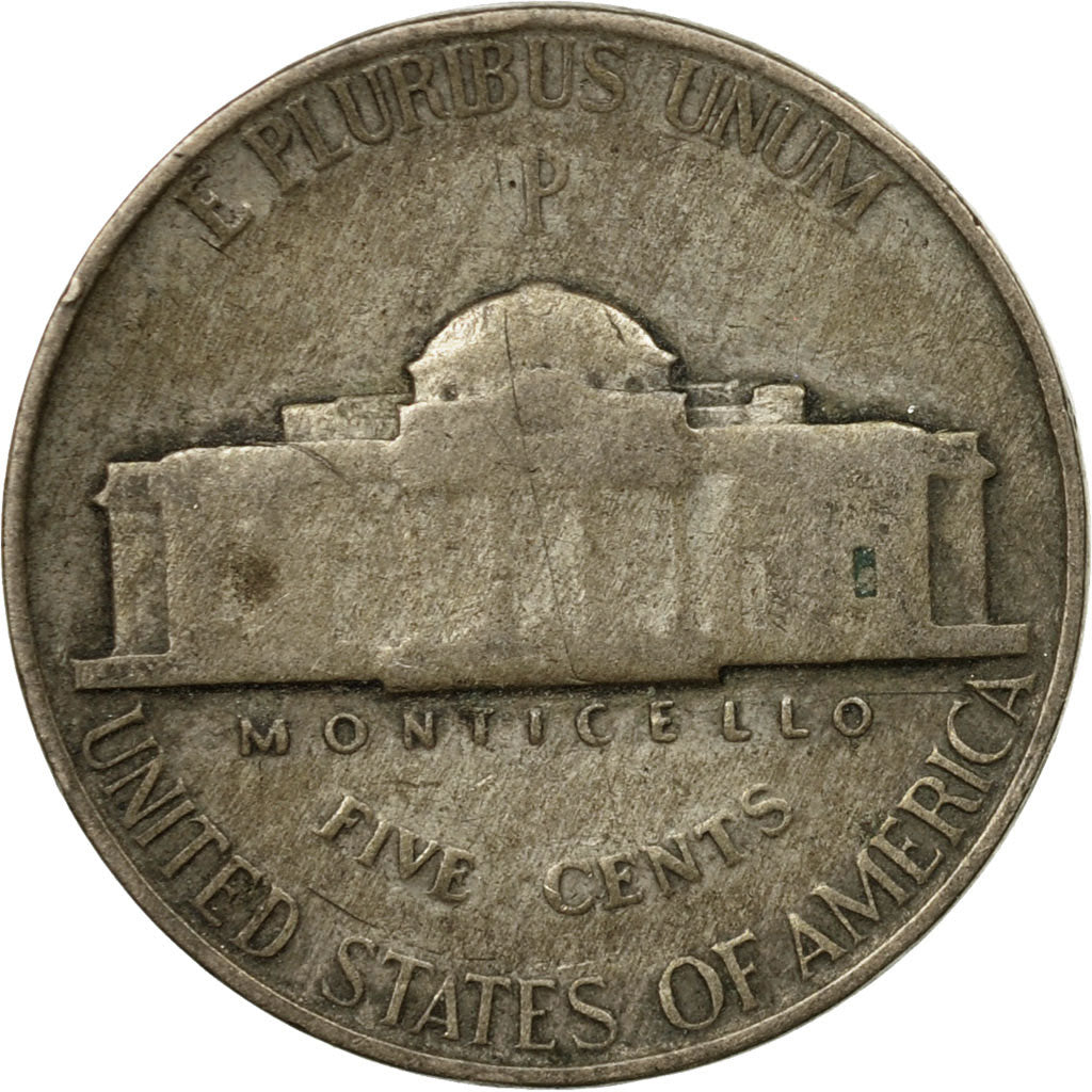 Münze, Vereinigte Staaten, Jefferson Nickel, 5 Cents, 1943, U.S. Mint
