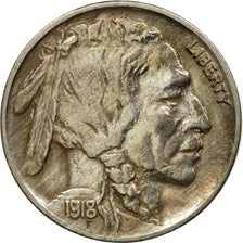 Coin, United States, Buffalo Nickel, 5 Cents, 1918, U.S. Mint, Philadelphia