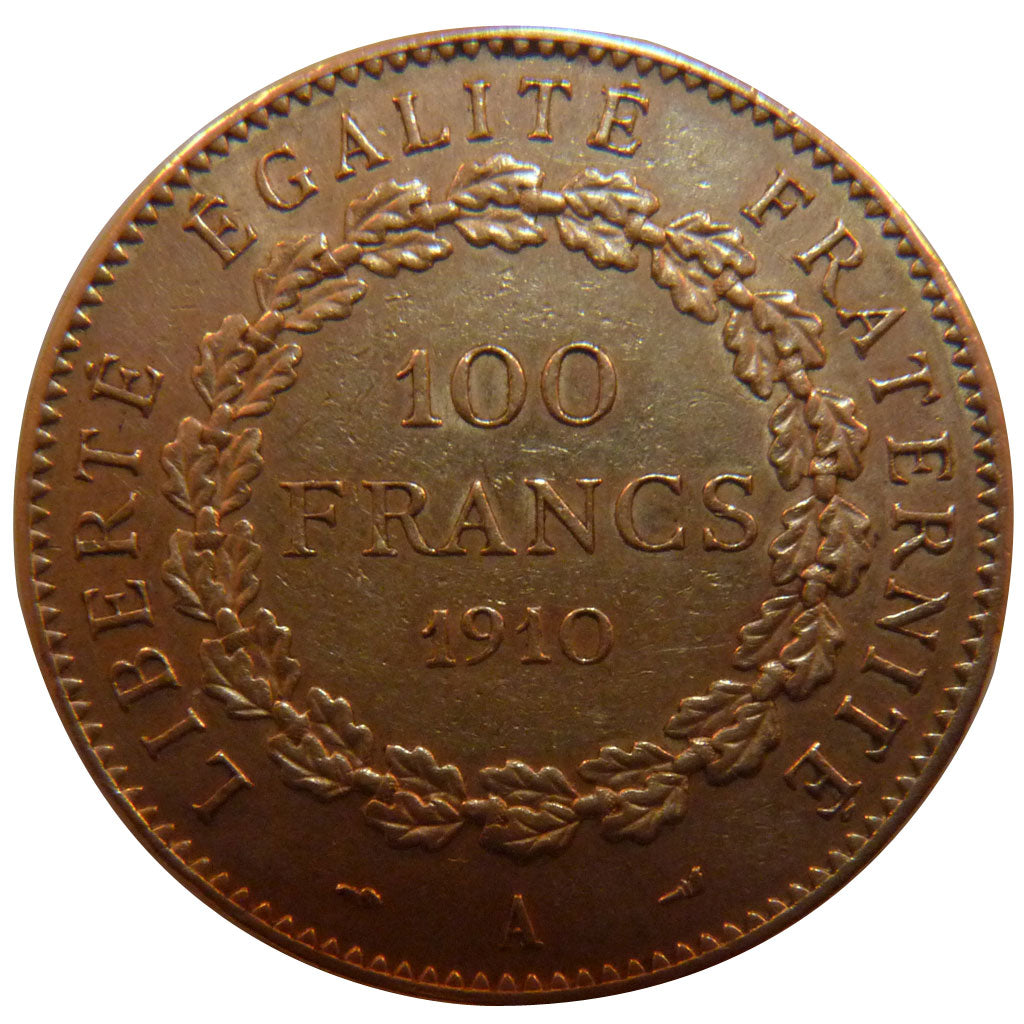 FRANCE, 100 Francs, 1910, AU(50-53), Gold, Gadoury #1137a, 32.20