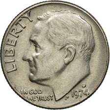 Coin, United States, Roosevelt Dime, Dime, 1974, U.S. Mint, Denver, VF(30-35)
