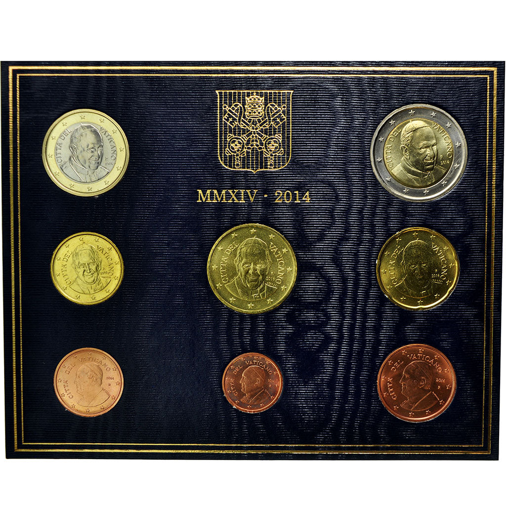 Vatican, 1 Cent to 2 Euro, 2014, FDC