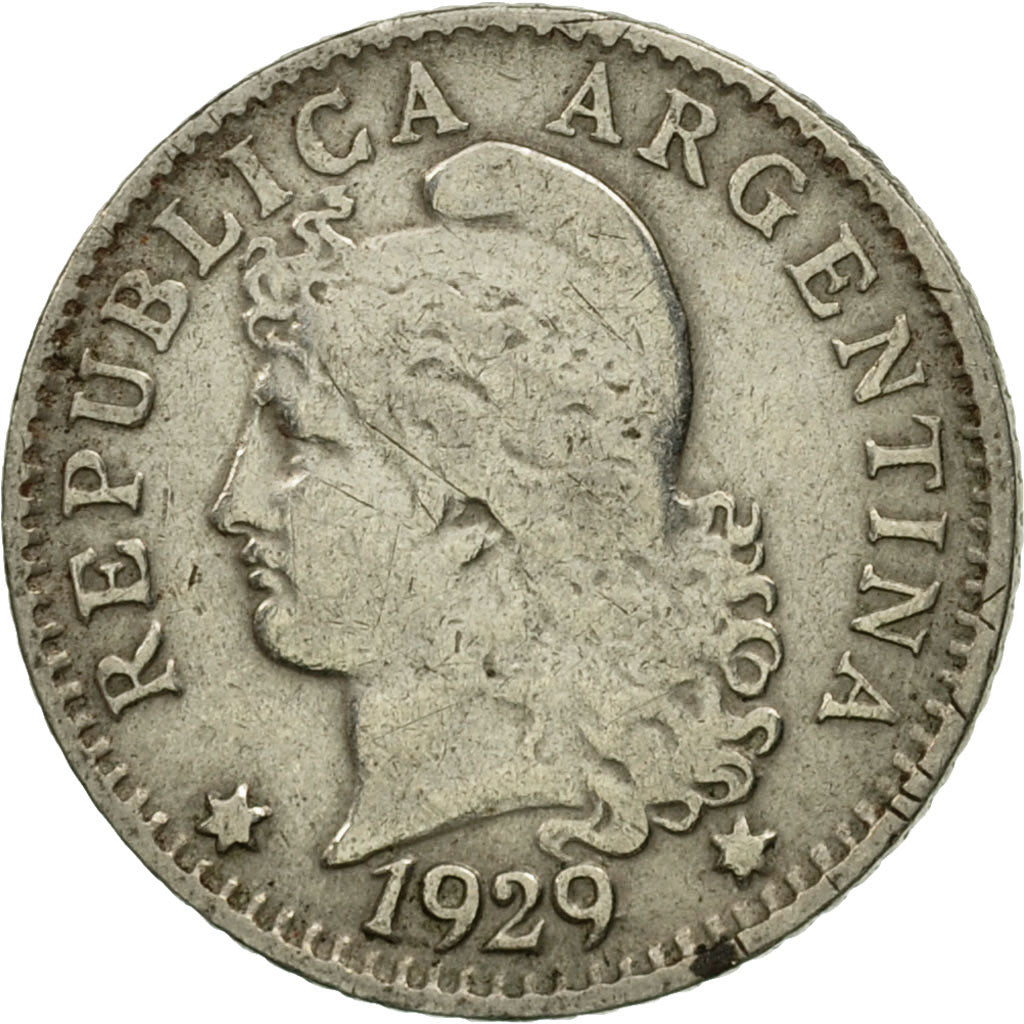 Moneta, Argentina, 5 Centavos, 1929, MB+, Rame-nichel, KM:34