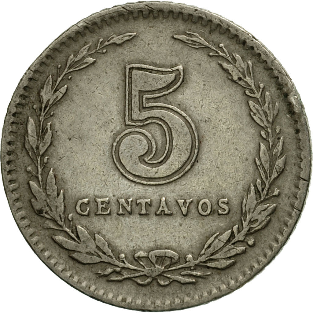 Moneta, Argentina, 5 Centavos, 1929, MB+, Rame-nichel, KM:34