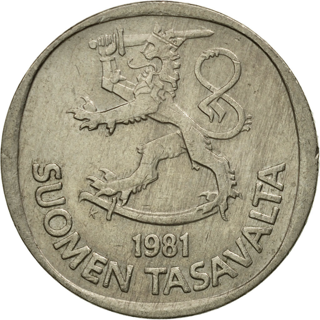 Coin, Finland, Markka, 1981, EF(40-45), Copper-nickel, KM:49a