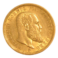 GERMAN STATES, 10 Mark, 1905, Freudenstadt, KM #633, AU(55-58), Gold, 4.00