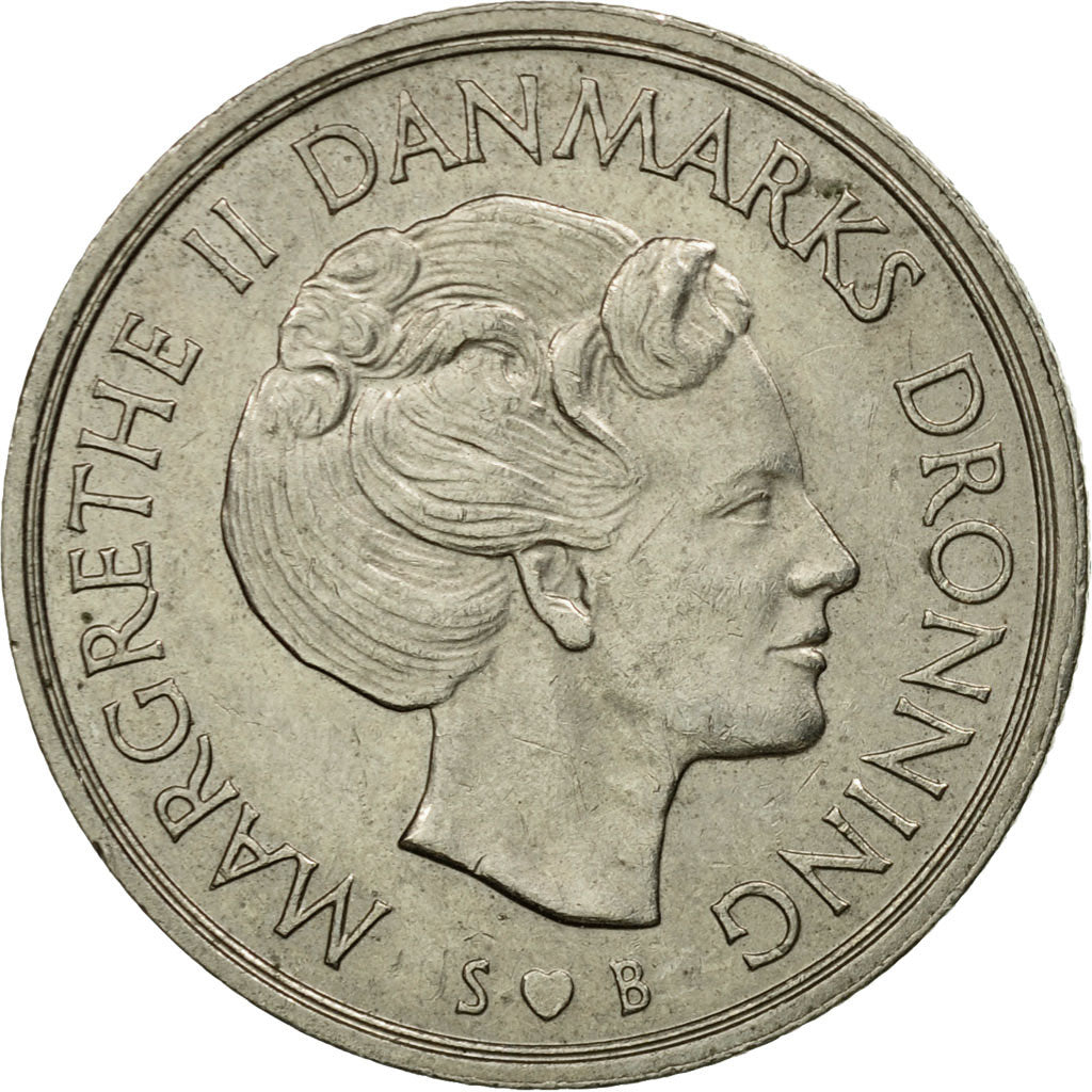 Munten, Denemarken, Margrethe II, Krone, 1978, Copenhagen, FR+, Copper-nickel