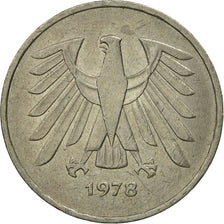 Coin, GERMANY - FEDERAL REPUBLIC, 5 Mark, 1978, Hambourg, EF(40-45)