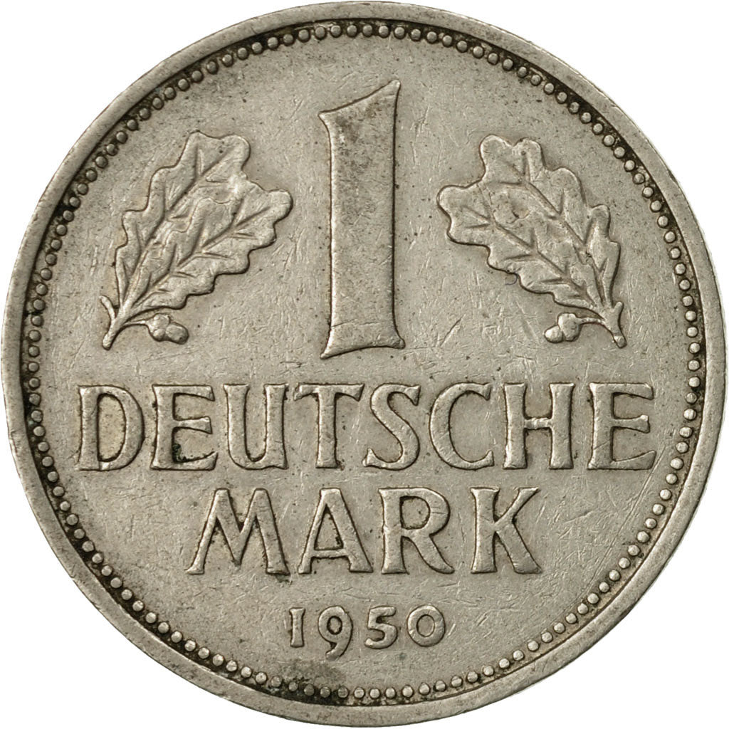 Munten, Federale Duitse Republiek, Mark, 1950, Stuttgart, FR, Copper-nickel