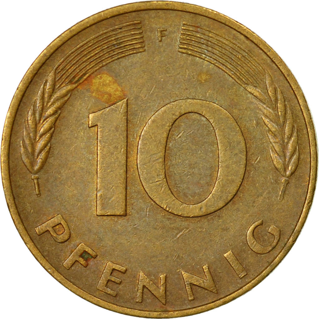 Münze, Bundesrepublik Deutschland, 10 Pfennig, 1979, Stuttgart, S, Brass Clad