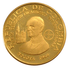 Coin, Colombia, 200 Pesos, 1968, MS(60-62), Gold, KM:232