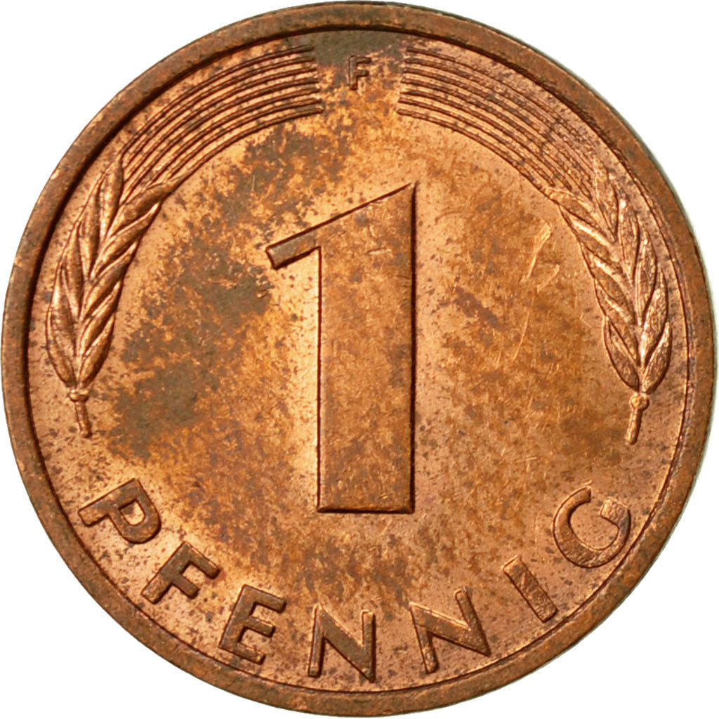 Coin, GERMANY - FEDERAL REPUBLIC, Pfennig, 1977, Stuttgart, VF(20-25), Copper