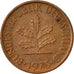 Coin, GERMANY - FEDERAL REPUBLIC, Pfennig, 1973, Munich, EF(40-45), Copper