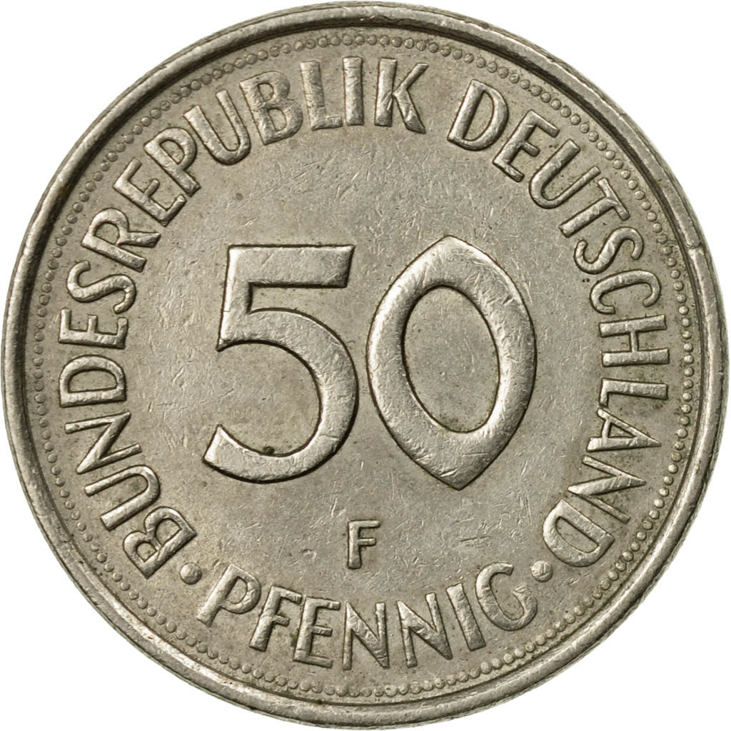 Münze, Bundesrepublik Deutschland, 50 Pfennig, 1977, Stuttgart, S+