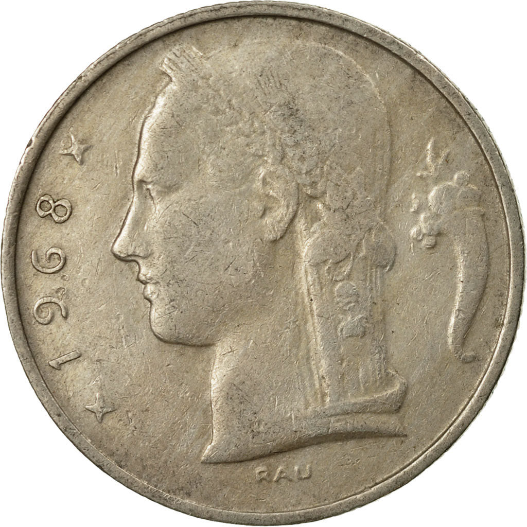 Coin, Belgium, 5 Francs, 5 Frank, 1968, VF(30-35), Copper-nickel, KM:134.2