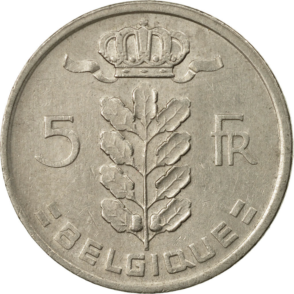 Coin, Belgium, 5 Francs, 5 Frank, 1975, VF(30-35), Copper-nickel, KM:134.1