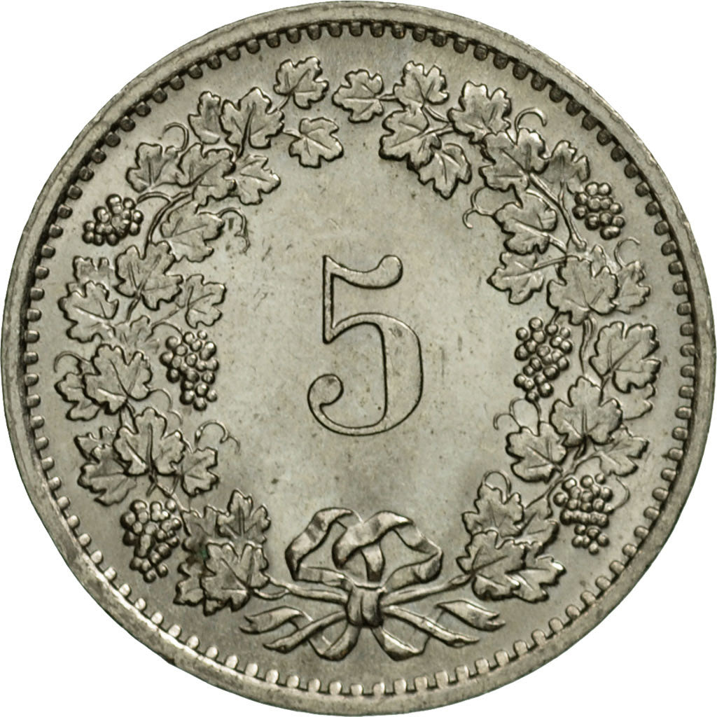 Moneda, Suiza, 5 Rappen, 1971, Bern, MBC+, Cobre - níquel, KM:26
