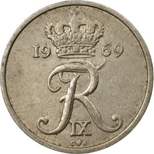 Münze, Dänemark, Frederik IX, 10 Öre, 1969, Copenhagen, S+, Copper-nickel
