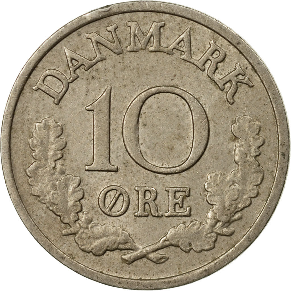 Münze, Dänemark, Frederik IX, 10 Öre, 1969, Copenhagen, S+, Copper-nickel