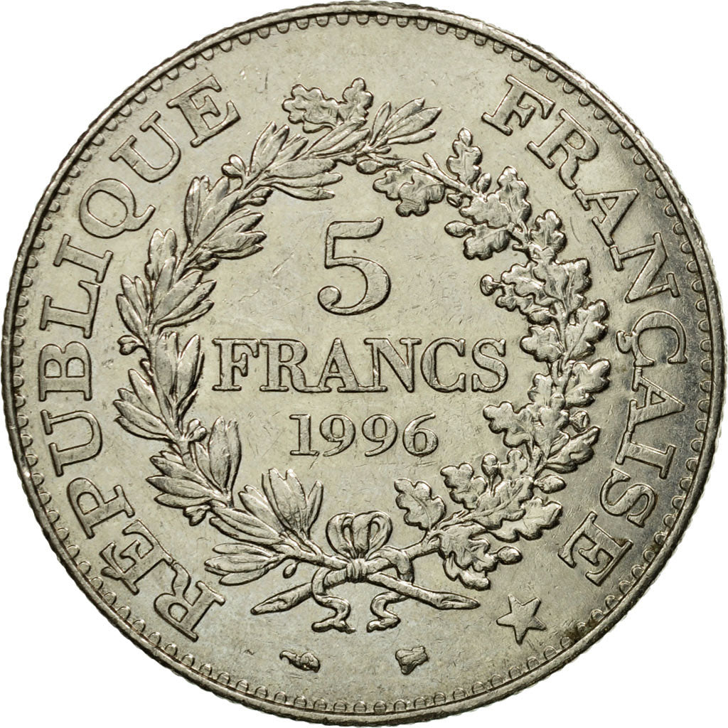 Coin, France, Hercule, 5 Francs, 1996, Paris, EF(40-45), Nickel, KM:1155