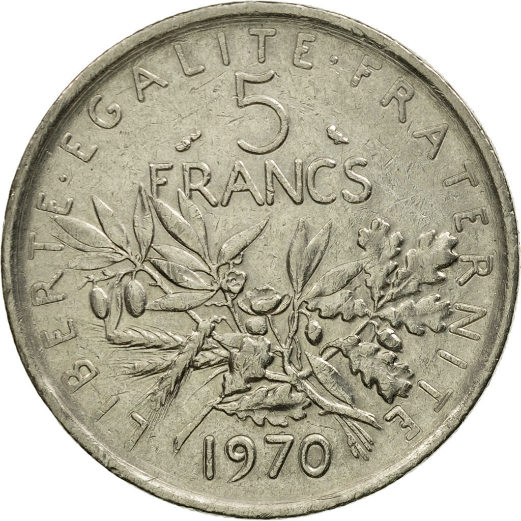 Monnaie, France, Semeuse, 5 Francs, 1970, Paris, TB+, Nickel Clad Copper-Nickel