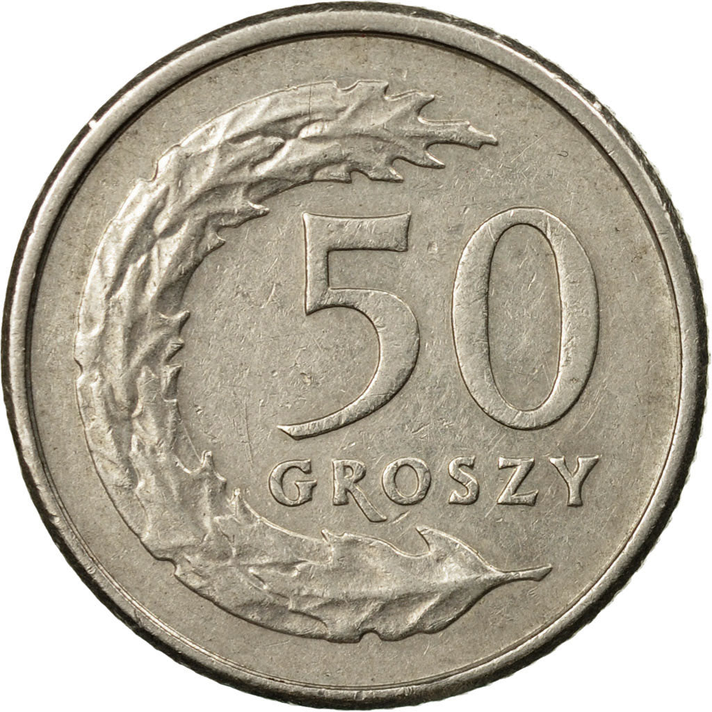 Coin, Poland, 50 Groszy, 1992, Warsaw, VF(30-35), Copper-nickel, KM:281