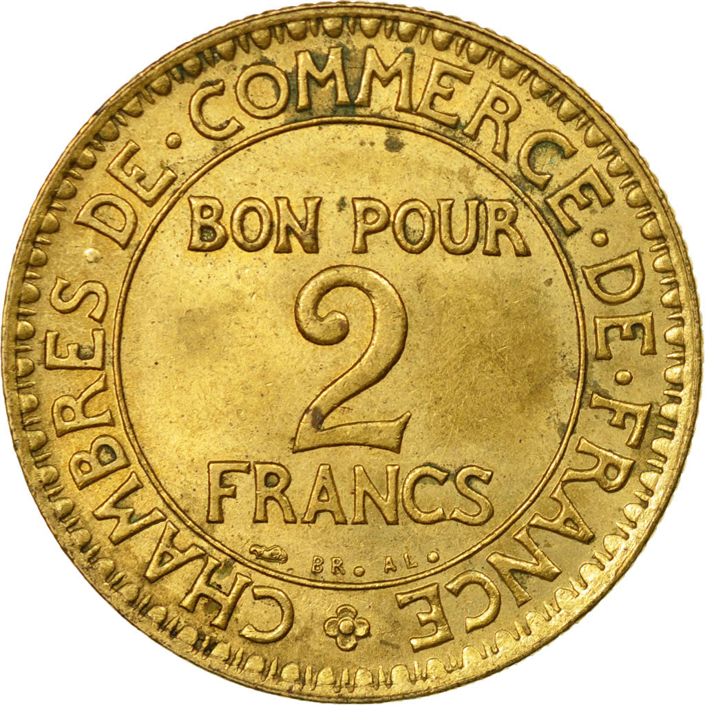 Moneta, Francia, Chambre de commerce, 2 Francs, 1925, Paris, BB