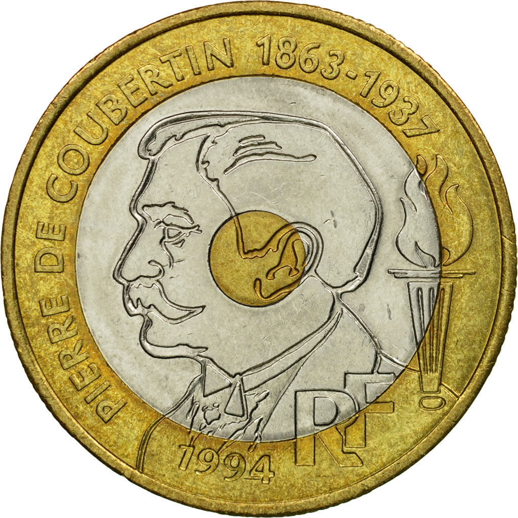 Monnaie, France, Pierre de Coubertin, 20 Francs, 1994, Paris, TTB+