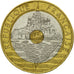 Moneta, Francia, Mont Saint Michel, 20 Francs, 1992, Paris, BB, Tri-metallico