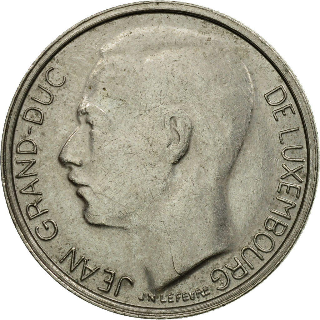 Coin, Luxembourg, Jean, Franc, 1987, EF(40-45), Copper-nickel, KM:59