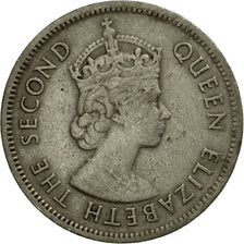 Coin, Mauritius, Elizabeth II, 1/2 Rupee, 1971, VF(30-35), Copper-nickel