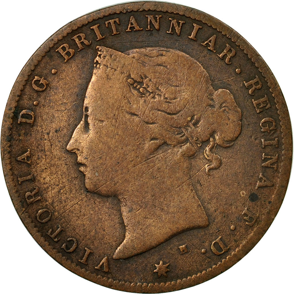 Coin, Jersey, Victoria, 1/24 Shilling, 1877, VF(20-25), Bronze, KM:7