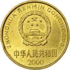 Coin, CHINA, PEOPLE'S REPUBLIC, 5 Jiao, 2000, EF(40-45), Brass, KM:336