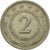 Coin, Yugoslavia, 2 Dinara, 1973, VF(30-35), Copper-Nickel-Zinc, KM:57
