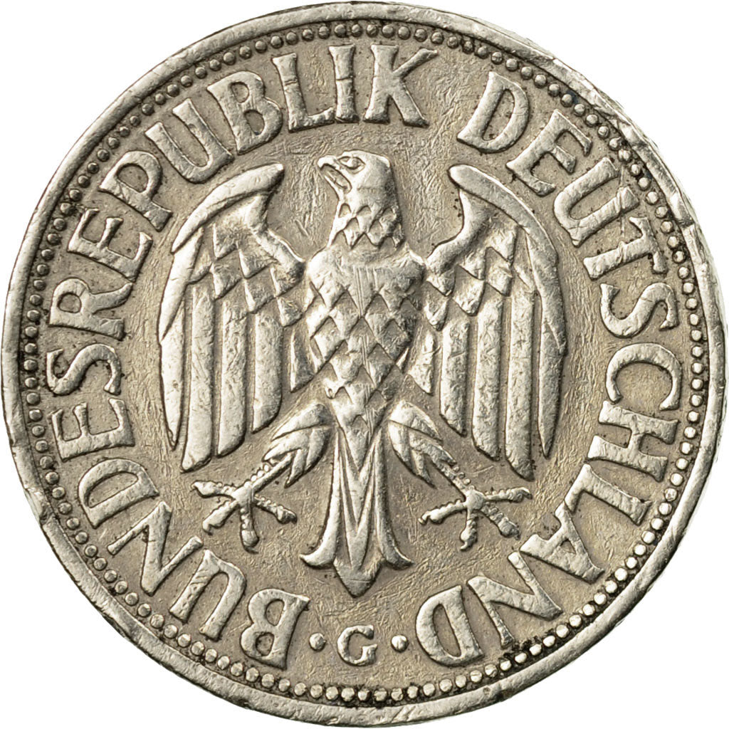 Coin, GERMANY - FEDERAL REPUBLIC, Mark, 1950, Karlsruhe, VF(30-35)