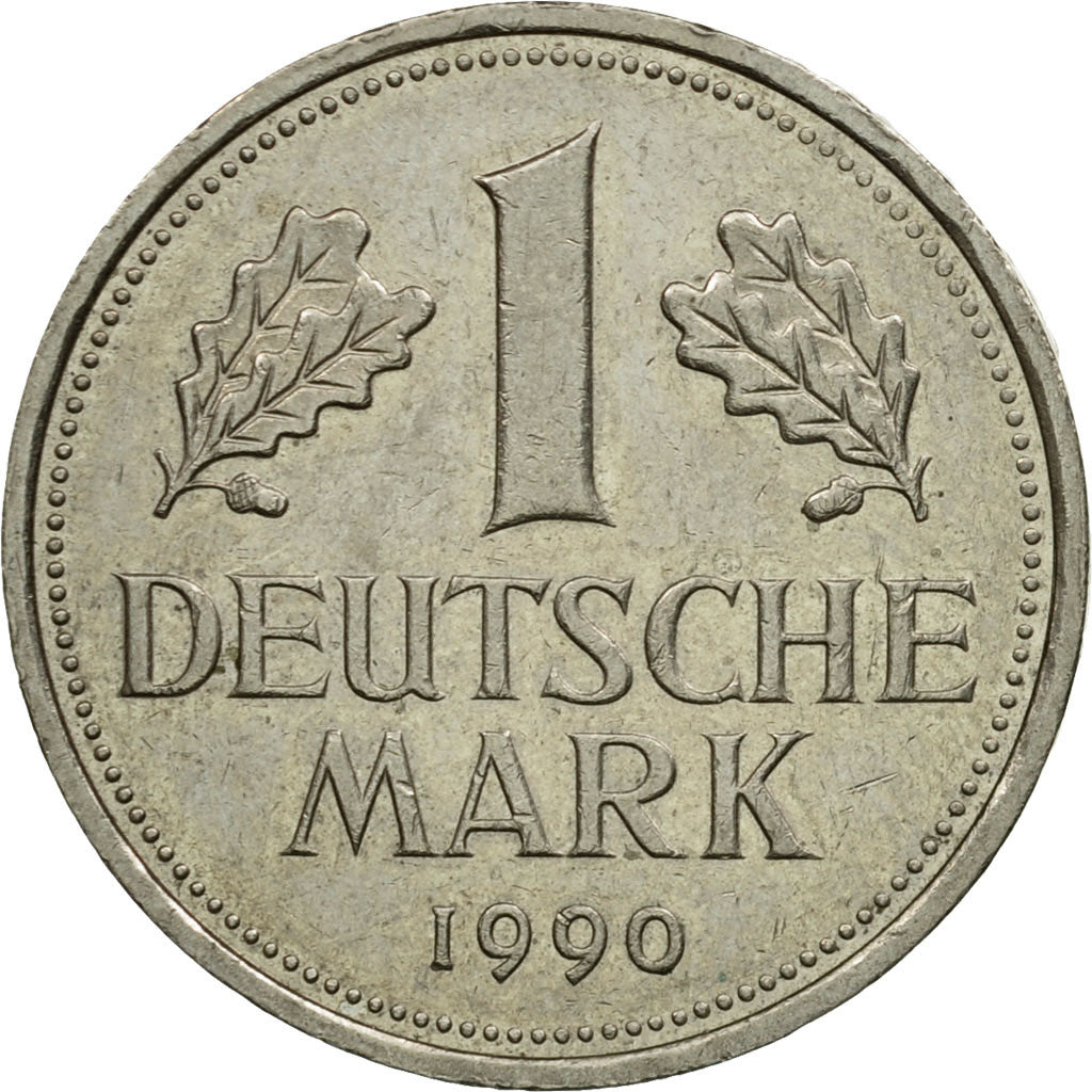 Munten, Federale Duitse Republiek, Mark, 1990, Hambourg, ZF+, Copper-nickel