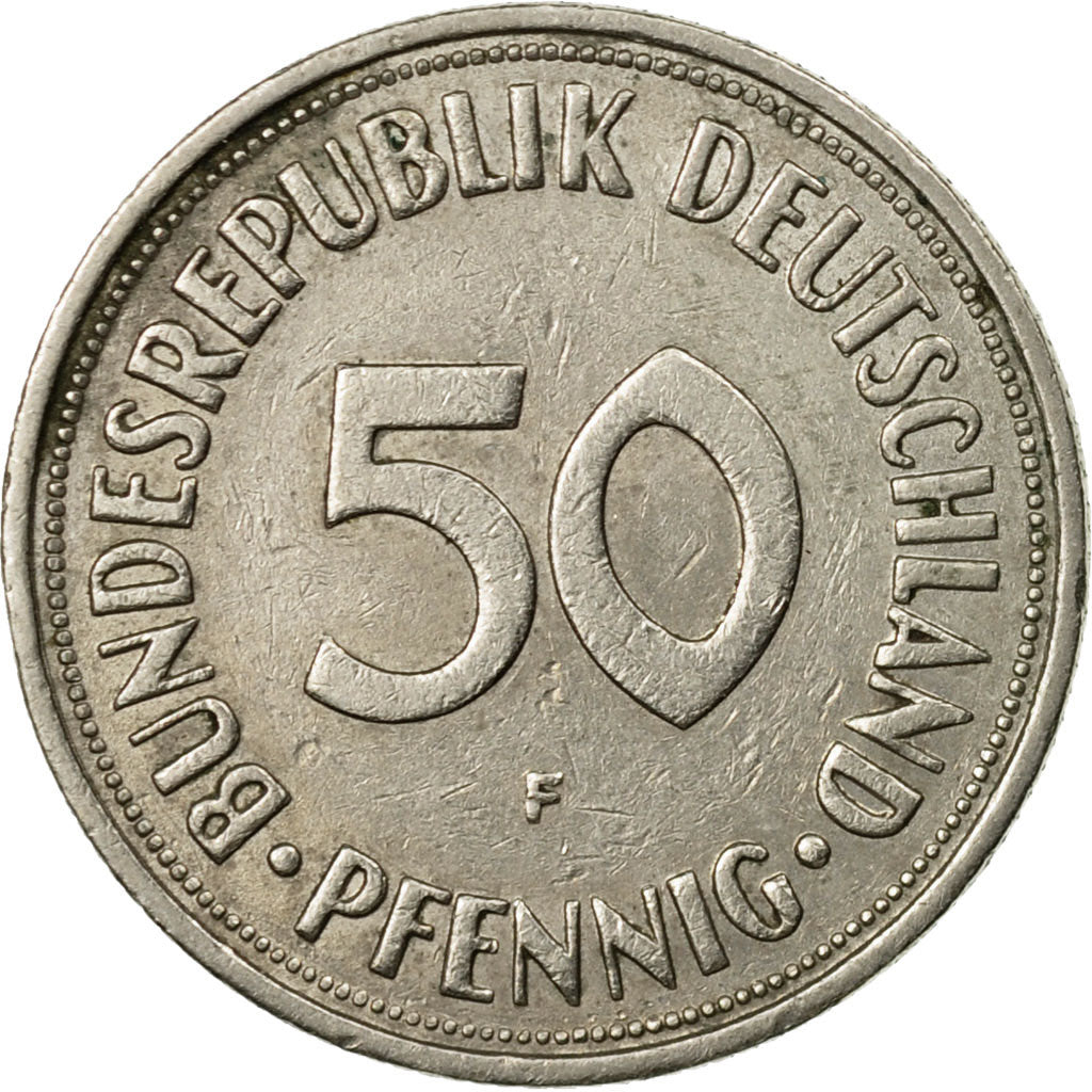 Coin, GERMANY - FEDERAL REPUBLIC, 50 Pfennig, 1950, Stuttgart, AU(50-53)